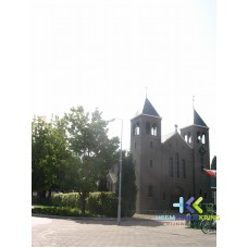 2003-04-08 Spijk -Zicht op de kerk Coll. HKR (3)